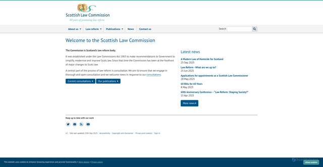 Security scan screenshot of https://www.scotlawcom.gov.uk/