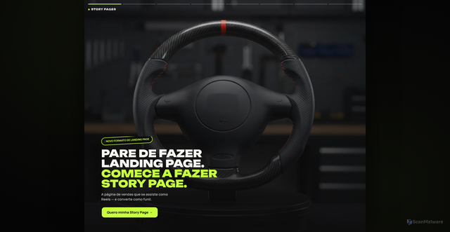Security scan screenshot of https://www.storypages.digital/