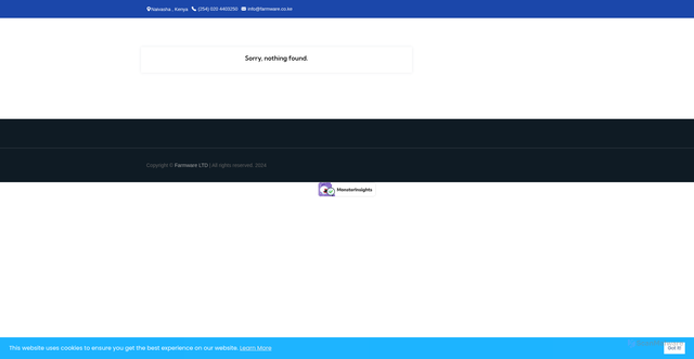 Security scan screenshot of https://farmware.co.ke