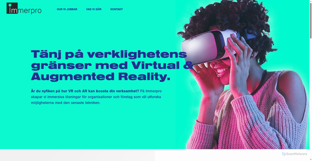 Security scan screenshot of https://immerpro.se