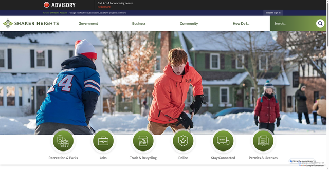 Security scan screenshot of https://shakerheightsoh.gov/