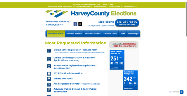Security scan screenshot of https://www.hvcoksvote.gov/