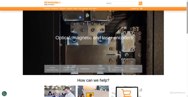 Security scan screenshot of https://renishaw.net