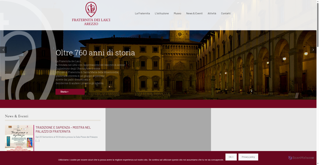 Security scan screenshot of https://www.fraternitadeilaici.it/