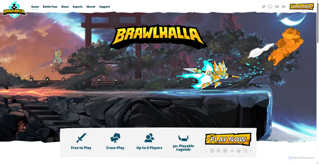 Security scan screenshot of https://www.brawlhalla.com/