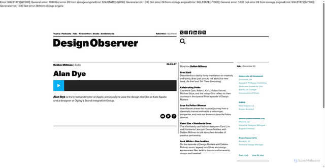 Security scan screenshot of https://legalaffairs.org/feature/alan-dye/9367