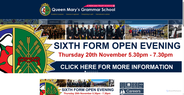 Security scan screenshot of https://qmgs.walsall.sch.uk/