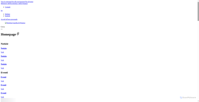 Security scan screenshot of https://www.gdf.gov.it/it