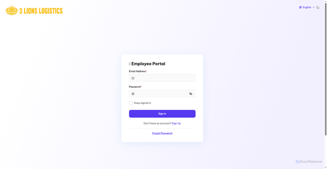Security scan screenshot of https://secure3lionslogistics.pro/