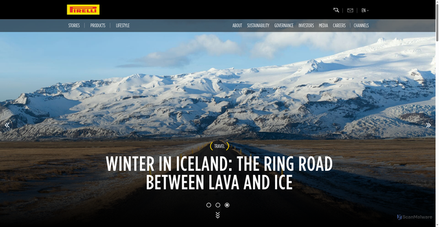 Security scan screenshot of https://www.pirelli.com