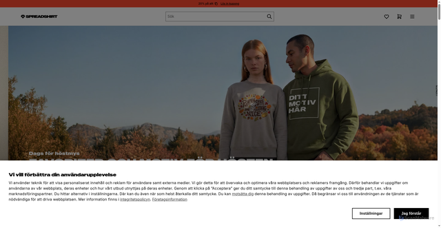 Security scan screenshot of https://spreadshirt.se