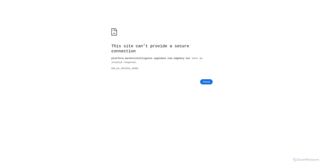 Security scan screenshot of https://platform.marketintelligence.spglobal.com.edgekey.net