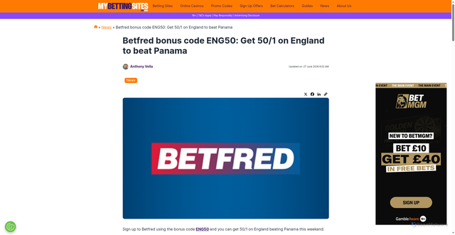 Security scan screenshot of https://mybettingsites.co.uk/news/betfred-bonus-code-eng50-get-50-1-on-england-to-beat-panama-27th-june/