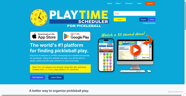 Security scan screenshot of https://playtimescheduler.com