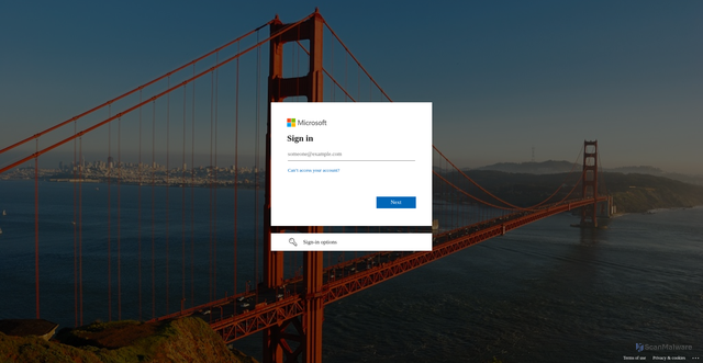 Security scan screenshot of https://ruderfinn-my.sharepoint.com