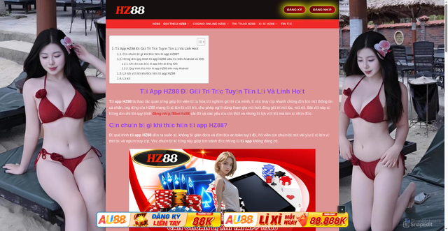 Security scan screenshot of https://hz88-vn.site/tai-app-hz88/