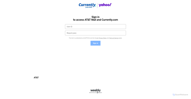 Security scan screenshot of https://att-10mail.weeblysite.com/