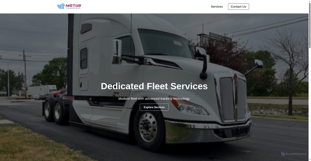 Security scan screenshot of https://motus-trans.com/