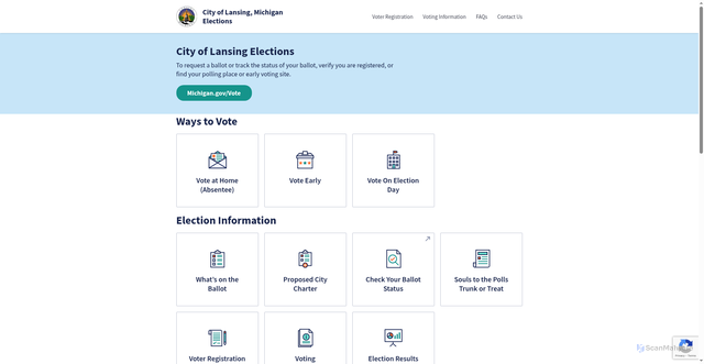 Security scan screenshot of https://lansingvotes.gov/