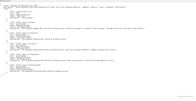 Security scan screenshot of https://api.os.uk