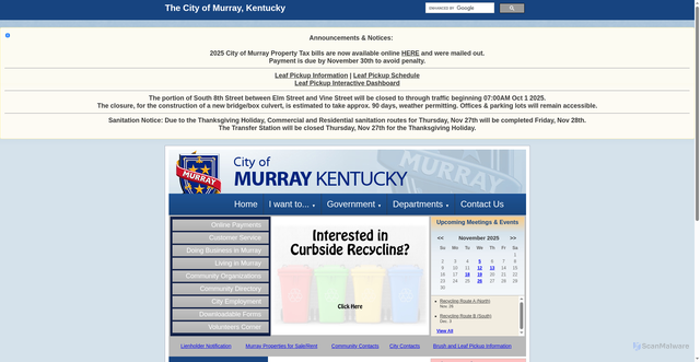 Security scan screenshot of https://murrayky.gov/