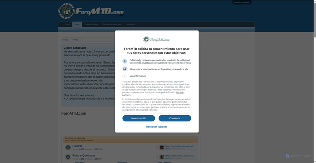 Security scan screenshot of https://www.foromtb.com