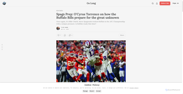 Security scan screenshot of https://www.golongtd.com/p/spags-prep-ocyrus-torrence-on-how