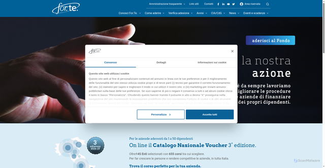 Security scan screenshot of https://www.fondoforte.it