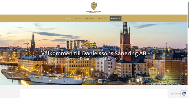 Security scan screenshot of https://danielssonssanering.se