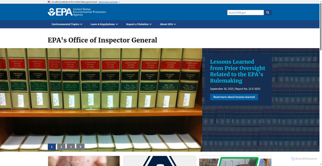 Security scan screenshot of https://www.epa.gov/office-inspector-general
