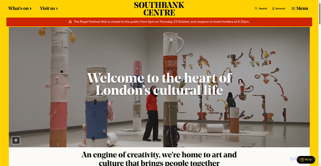 Security scan screenshot of https://www.southbankcentre.co.uk/