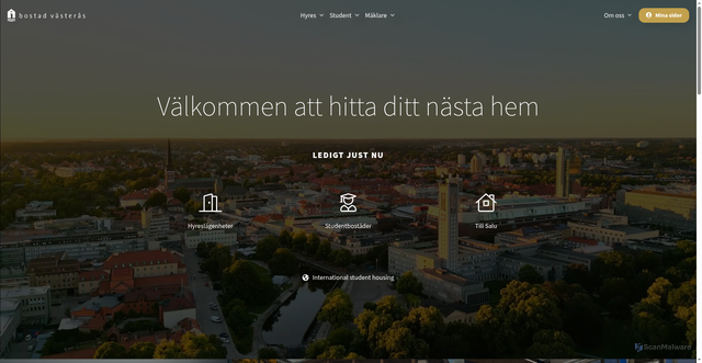 Security scan screenshot of https://bostadvasteras.se