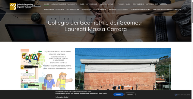 Security scan screenshot of https://www.collegiogeometri.ms.it/