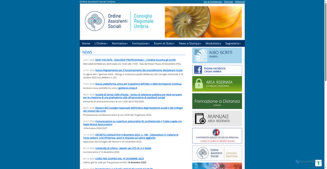 Security scan screenshot of https://www.oasumbria.it/