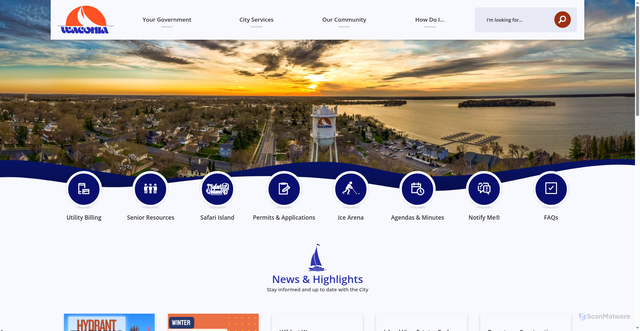 Security scan screenshot of https://waconiamn.gov/