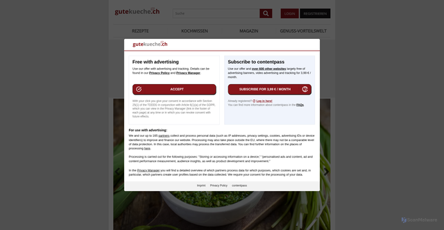 Security scan screenshot of https://gutekueche.ch