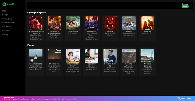 Security scan screenshot of http://sgspotifyclone.netlify.app/