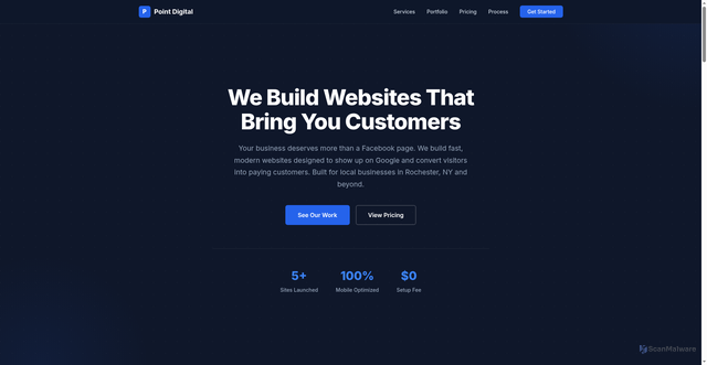 Security scan screenshot of https://pointdigital.net/