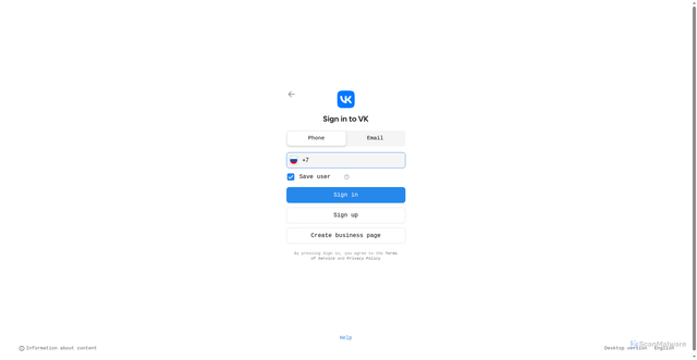 Security scan screenshot of https://mvk.com