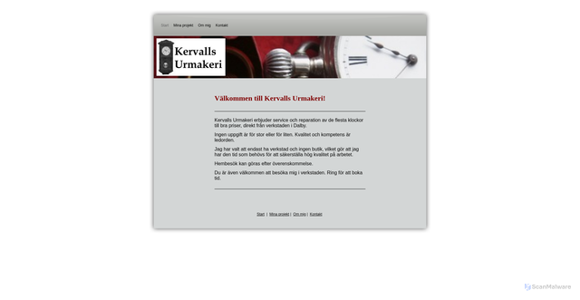 Security scan screenshot of https://kervallsurmakeri.se