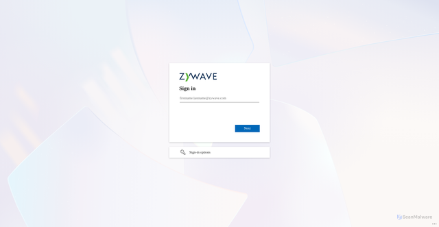 Security scan screenshot of https://zywave.sharepoint.com