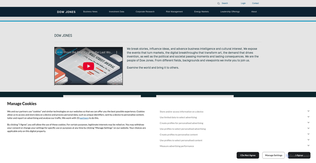 Security scan screenshot of https://dowjones.jobs/