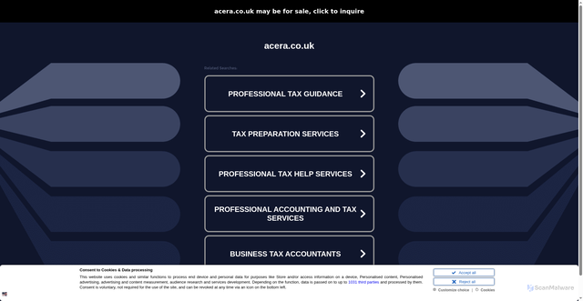 Security scan screenshot of https://acera.co.uk