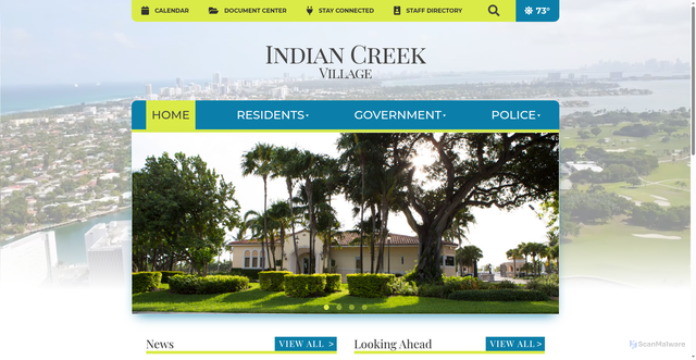 Security scan screenshot of https://www.indiancreekvillagefl.gov