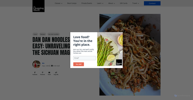 Security scan screenshot of https://www.thechoppingblock.com/blog/dan-dan-noodles-made-easy-unraveling-the-sichuan-magic