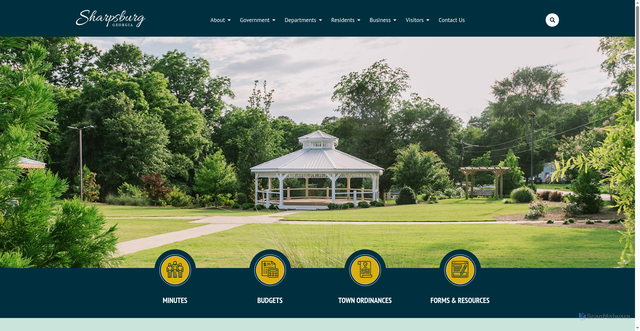 Security scan screenshot of https://sharpsburg-ga.gov/