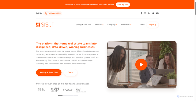 Security scan screenshot of https://sisu.co/