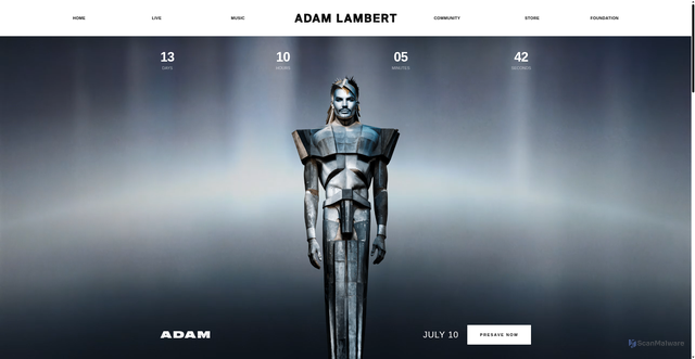 Security scan screenshot of https://adamlambert.net/