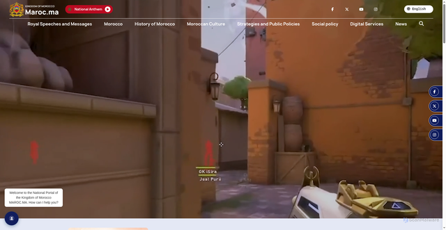 Security scan screenshot of https://www.maroc.ma/en