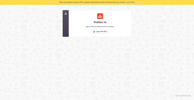 Security scan screenshot of https://pedidos-ya.sentry.io